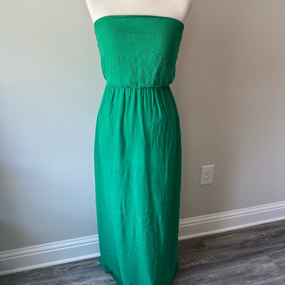 Ruby Rox Green Strapless long Sundress - Picture 2 of 11